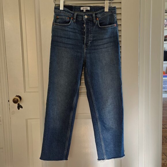 RE/DONE Denim - RE/DONE Comfort Stretch High Rise Stove Pipe Mid 70s Size 27